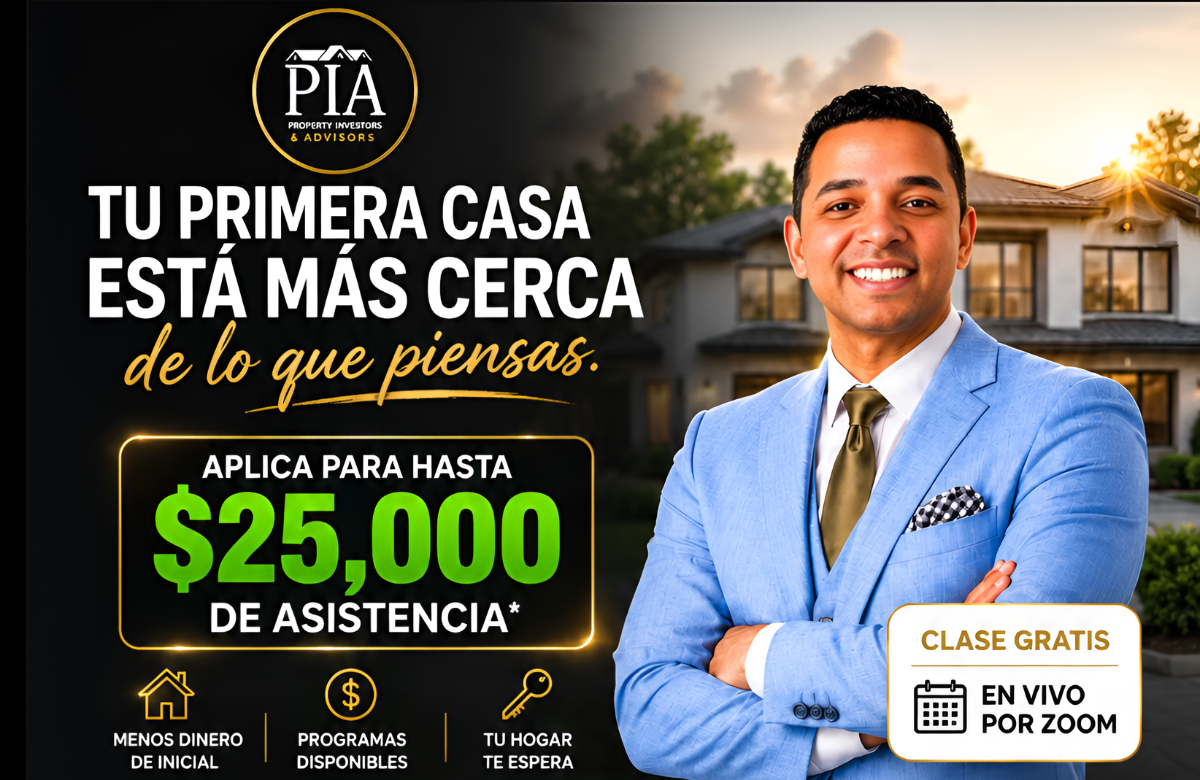 Tu primera casa está más cerca de lo que piensas. Aplica para hasta 25,000 dólares de asistencia.
